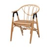 Baxton Studio Cyntia Modern Bohemian Natural Brown Rattan Dining Chair 224-12837-ZORO